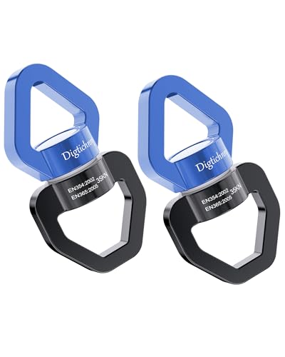 2 Pack Swing Swivel Heavy Duty, Spinning Swing Swivels,35KN Capacity,for Aerial Silk,Rock Climing Swivel, Children's Swings,Black Blue - style: Black Blue-2 Pack