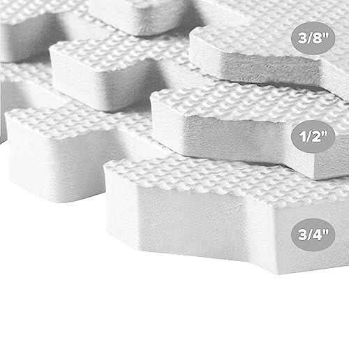 We Sell Mats 3/8" Thick Multipurpose EVA Foam Exercise Floor Mat, Interlocking Tiles, Anti-Fatigue for Home or Gym