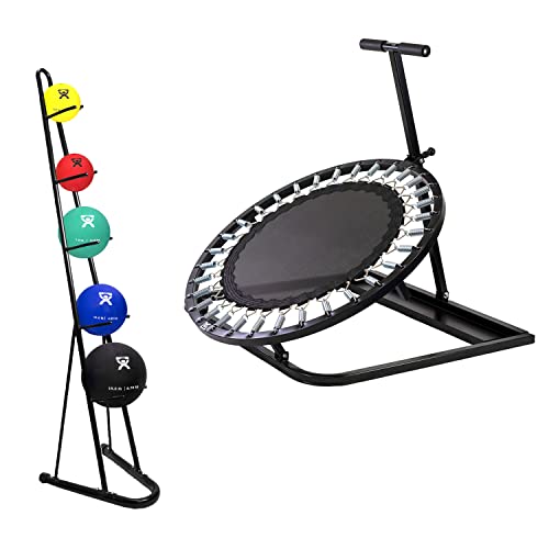 CanDo Circular Adjustable Ball Rebounder with Vertical Rack, 5 Balls - for Physical Therapy, Upper Body Exercise, Coordination, and Sports Training - color: Round, size: Vertical Rack, 5 Balls