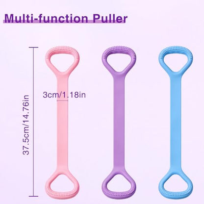 3pc Figure 8 Resistance Band, Arm Back Shoulder Exercise Bands, Elastic Rope Stretch Fitness Band, 8 Shaped Stretch Band for Chest Expander, Yoga Gym Fitness Pulling Rope