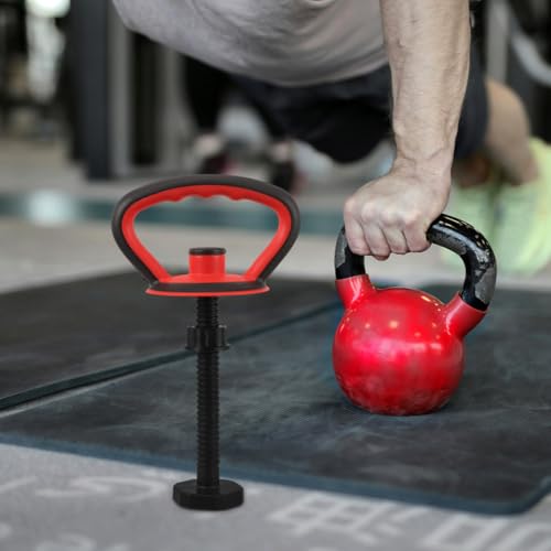 POPETPOP Adjustable Kettlebell Handle Kit with Anti Slip Grip and Stable Base Nut for Dumbbell Conversion Home Gym Fitness Accessories 12.59X7.48X4.72 Inches