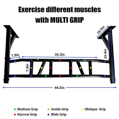 Wall Mount Pull Up Bar Wall Mounted Body Press Pull Up Bar Gym Chin-Up for Upper Body Workout