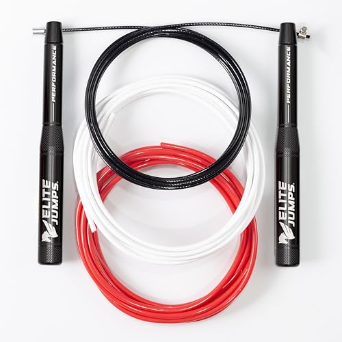 Elite Jumps Sports Performance Speed Jump Rope Bundle - color: Black