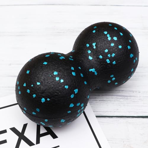 Healifty Hard Peanut Massage Ball Double Lacrosse Massage Ball Deep Tissue Massage Roller Mobility Ball for Physical, 16.5X8.5X2cm, Blue