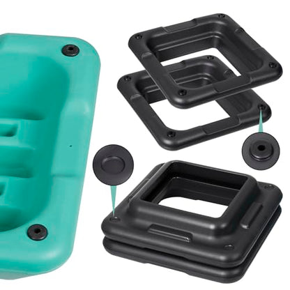 Step Aerobic Platform,16" x 16" Step Adjustable High Step Aerobic Platform with 6"- 8"-10"-12", Home Gym Exercise Fitness Workout Equipment - color: Green