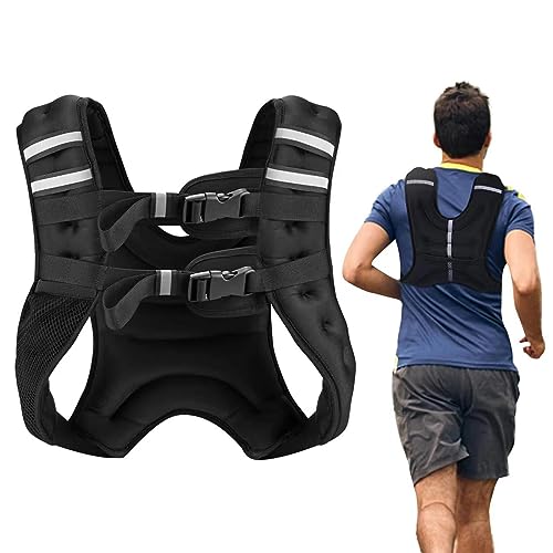 Weighted Vest for Men Workout，Strength Training Weight Vest for Men and Women, Workout Equipment for Training,Running,Jogging,etc - 8lbs,12lbs,16lbs,20lbs,25lbs,30lbs - size: 20LBS (9.1KG)