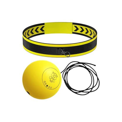 Reflex Ball Headband Multifunctional Fun Effective Reaction Training - color: Yellow ball
