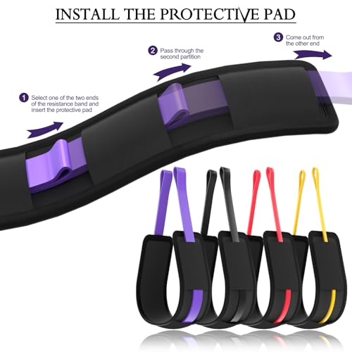Ally Peaks Pull Up Assistance Bands，Heavy Duty Resistance Band for Pull Up Bar，Adjustable Weight/Size with Fabric Feet/Knee Rest Pull up bands,Up to 410lbs Assistance，resistance bands and assist bands - style: 4 resistance bands+Fabric Feet