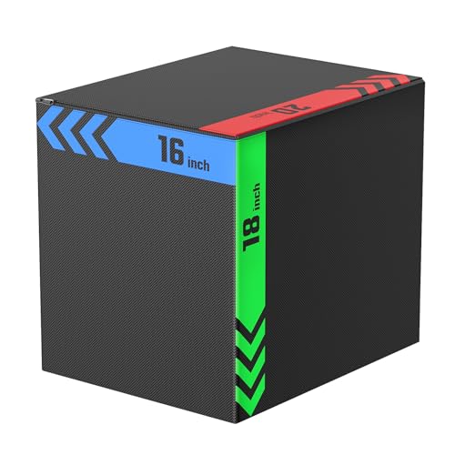 papababe 3-in-1 Jump Box, Anti-Slip, High-Density Foam - style: 16 x 18 x 20 inch (30 lb)