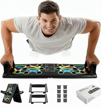 Push Up Board System, 15-in-1 Body Building Exercise Stands, Workout Training Equipment for Men Women