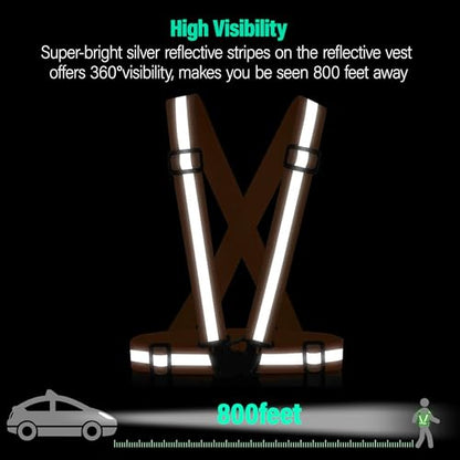Reflective Vest Running Gear, 2-10Pack High Visible Safety VES - color: 2 x Orange