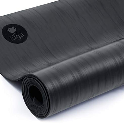 IUGA Pro Yoga Mat Non Slip Pilates Mat Anti-tear Eco Friendly Hot Yoga Mat with SGS Certified Material Free Carrying Strap Included - color: Gray