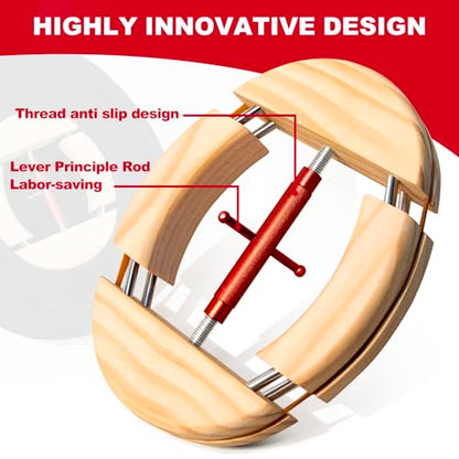 4 Way Hat Stretcher, Hat Stretcher for Fitted Hats, Heavy Duty Hats Shaper Extender w. Lever Wrench for Men All Kind of Caps - color: Red Upgraded_4way