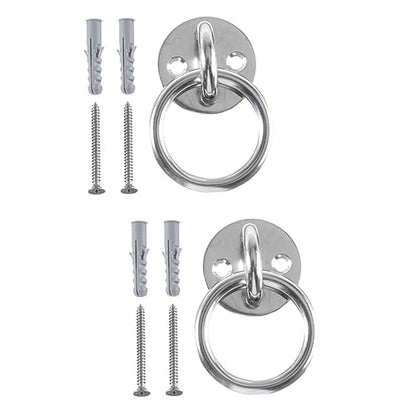 balacoo 2sets Ceiling Hooks Heavy Duty Wall Mount Suspension Anchor for Home Gym Functional Trainer Resistance Bands Yoga Swings