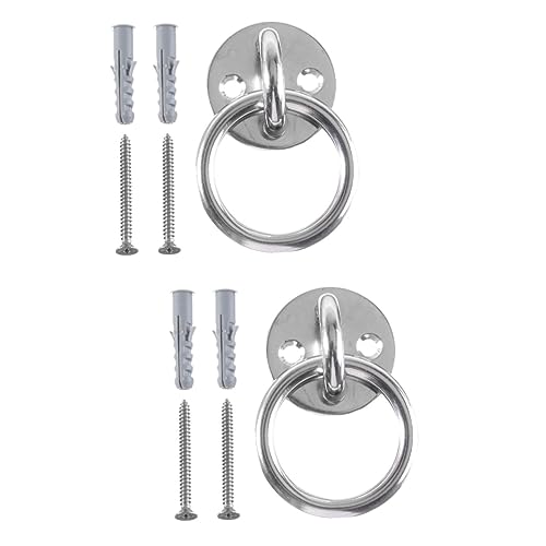 balacoo 2sets Ceiling Hooks Heavy Duty Wall Mount Suspension Anchor for Home Gym Functional Trainer Resistance Bands Yoga Swings