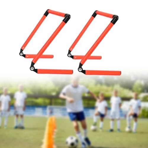 Speed Hurdles 2-Pack, Adjustable Agility Training Equipment for Plyometric Drills, Lightweight Foldable Design for Sports