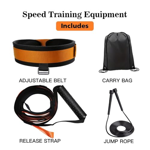 Speed Training Kit, Overload Running Resistance Harness & Resistance Band, Agility Training Equipment for Football, Strength Training Band for Youth, Adult, Athletes