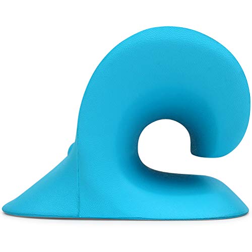 RESTCLOUD Neck and Shoulder Relaxer, Cervical Traction Device for TMJ Pain Relief and Cervical Spine Alignment, Chiropractic Pillow Neck Stretcher (Blue) - color: Blue