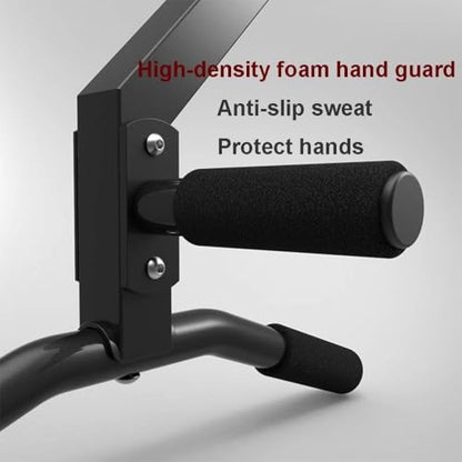 Wall-Mounted Pull-Up Bar, Heavy-Duty Steel Fitness Bar With Non-Slip Handles, Multi-Grip Home Gym Equipment, Supports 250kg Load