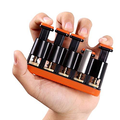DILIMI Finger Strengthener, Guitar Beginner Exercier, Finger Trainer, Hand Grip Strength Trainer for Athletes,Musicians - color: Orange