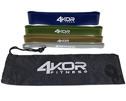 Resistance Loop Band Set, Perfect for Crossfit, Yoga, Physical Therapy, and Booty Building - color: 4 Extra Thick Bands