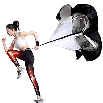 Resistance Parachute Running Umbrella, Speed Resistance Training Parachute Equipment, Resistance Training Tool, with Adjustable Strap/Carry Bag