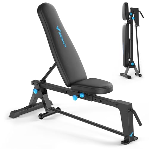 MERACH 1100LBS Adjustable Weight Benches for Home Gym Pro, Ultra-stable Design for Bench Press, Extendable Backrest and Rear Chassis Ensure No Wobble, Innovative Design for Full-Body Home Workouts