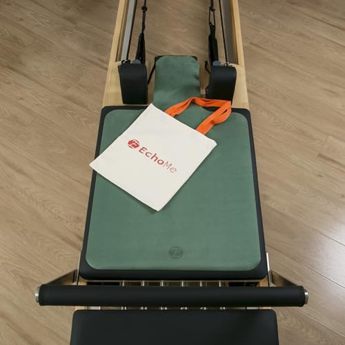 Echome Non-Slip Pilates Reformer Mat with Mesh Bag – Sweat-Wicking, Lightweight, Fits Balanced Body/Merrithew/Aeropilates (38"x22") - color: Silent Deepwood