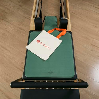 Echome Non-Slip Pilates Reformer Mat with Mesh Bag – Sweat-Wicking, Lightweight, Fits Balanced Body/Merrithew/Aeropilates (38"x22") - color: Silent Deepwood