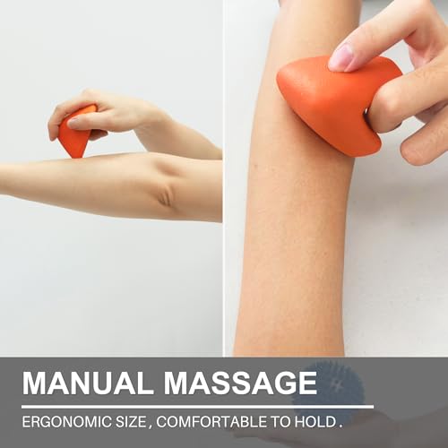 LEZER Spiky Massage Ball, Trigger Massage Point, Plantar Fasciitis, Deep Tissue Myofascial Release Tool, Foot Massager, Muscle Knot Relief, Physical Therapy, Set of 2 (Orange Trigger) - style: 03－set of 2；3.0 In + Trigger