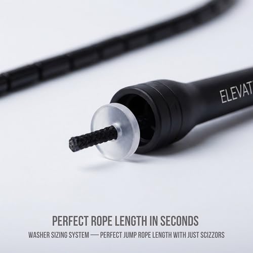 Pro-Grade Beaded Jump Rope for Beginners - color: Black