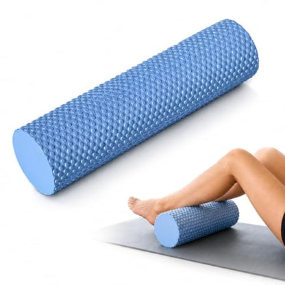 Foam Yoga Column, 2026 Upgrade Eva Long Foam Rollers with Trigger Point, Standard Foam Roller High-Density Massage Roller for Home Gym Travel Muscle Relif (Blue) - color: Blue