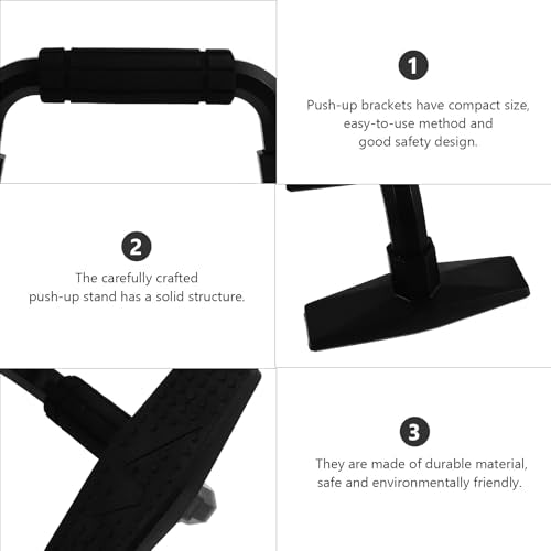 STOBAZA Push-up Stands Hand Grips H-shape Steel Home Fitness Tools for Chest Muscle Exercise Arm Strength Training Equipment with Non-slip Base for Floor Workouts
