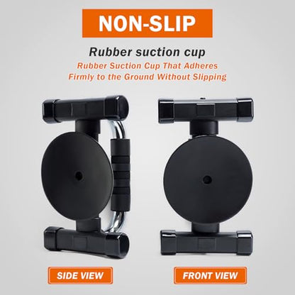 Push-Up Bar, Anti Slip Push Up Stand, Metal Push-Up Handles, Sponge Material Handle Cover, Cushioned Foam Grips, Family exercise - color: BLACK