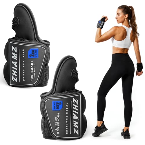 Wrist Weights with Thumb Loops Lock for Men Women, Ankle Weights Weighted Gloves for Running Strength Training Walking Exercises(Available in 2.2lb*2 or 4.4lb*2) - size: 4.4lbs x 2