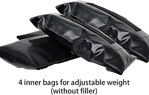 Hzeal Workout Sandbag Fitness Weight Bag Heavy Duty Training Weight Bag Weightlifting Sandbag, 40lbs Adjustable Weight Energy Bag Sand Filled Weights Bag with 4 Inner Bags and Handles (Green)