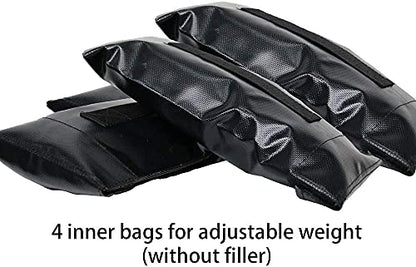 Hzeal Workout Sandbag Fitness Weight Bag Heavy Duty Training Weight Bag Weightlifting Sandbag, 40lbs Adjustable Weight Energy Bag Sand Filled Weights Bag with 4 Inner Bags and Handles (Green)