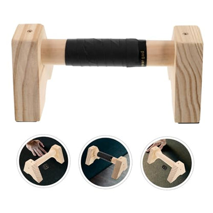 2pcs Wooden Parallettes Bars for Push-ups and Calisthenics Non- Handles for Men and Women Compact Home Gym Equipment for Strength Training