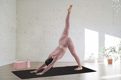EXERZ Yoga Blocks 2 pack, Gym Blocks, Exercise Workout Fitness Bricks, Pilates Stretch Handstand Non-Slip - color: Blush Pink
