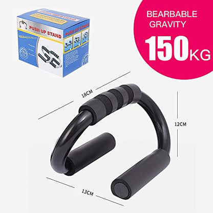 Push Up Bars - Strong Steel Pushup Stands with Comfortable Foam Grip and Non-Slip Bars for Muscles Chest Women Men