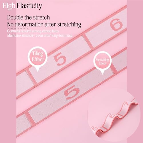 Multi-Loop Stretch Band - Yoga, Pilates, Ballet, and Physical Therapy Stretching Strap for Flexibility, Leg Stretching, and Exercise - Durable Stretching Equipment