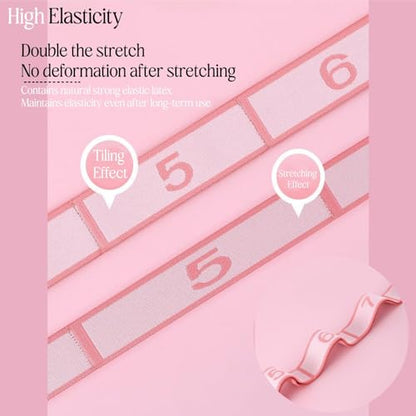 Multi-Loop Stretch Band - Yoga, Pilates, Ballet, and Physical Therapy Stretching Strap for Flexibility, Leg Stretching, and Exercise - Durable Stretching Equipment