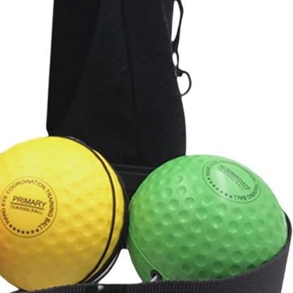 Boxing Reflex Ball Headband Reflex Ball on String with Headband Hand Eye Coordination Training Improve Reaction Speed Adjustable for Workout
