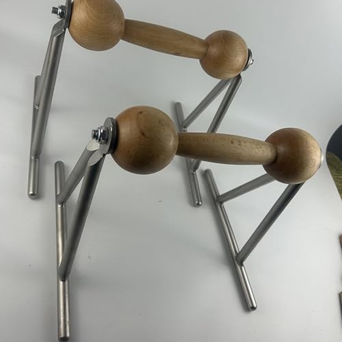 Push Up Bar Parallettes Bar for L Sit, Adults Push Handle Strength Training Equipment, Wood Metal 11x10.2x7.1 inch