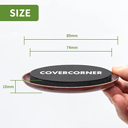 Furniture Sliders for Carpet 8 PCS - 3 1/2" Brown - size: 8 PCS 3 1/2" Brown
