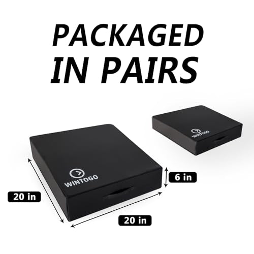 Deadlift Silencer Drop Pads (Pair) - Noise Reducing Weightlifting Crash Mats for Floor Protection, Portable Compact 20"x20"x6" Easy to Store & Carry for Home Gym, Garage, Crossfit Workouts