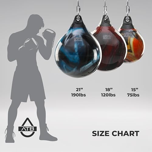 Aqua Training Bag 21" 190 Pound Heavy Punching Bag | Made in The USA and Built to Last | Easier On Joints So You Can Train for Longer | Water-Filled & Versatile - color: Blood Red