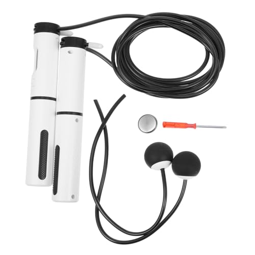 Smart Cordless Jump Rope with Digital Counter and Weighted Handles, Ropeless Fitness Skipping Rope for Indoor Exercise and Weight Loss Training