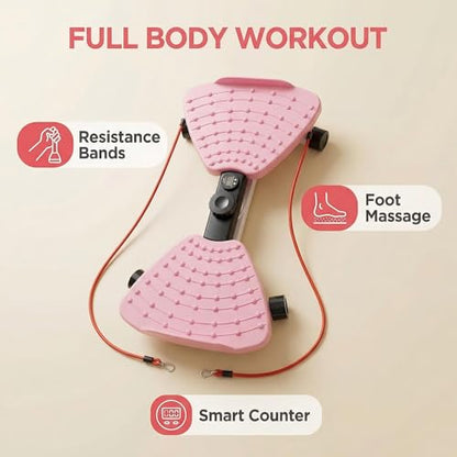 Waist Twister Machine Exercise, Ab Twister Board with the Smart LED Digital Monitor, Abs Workout for Slim Waist and Core Ab Exercise, Noiseless Home Gym Equipment for Women Men