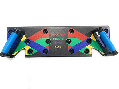 Push Up Board with Labeled Muscle Groups, Multicolor